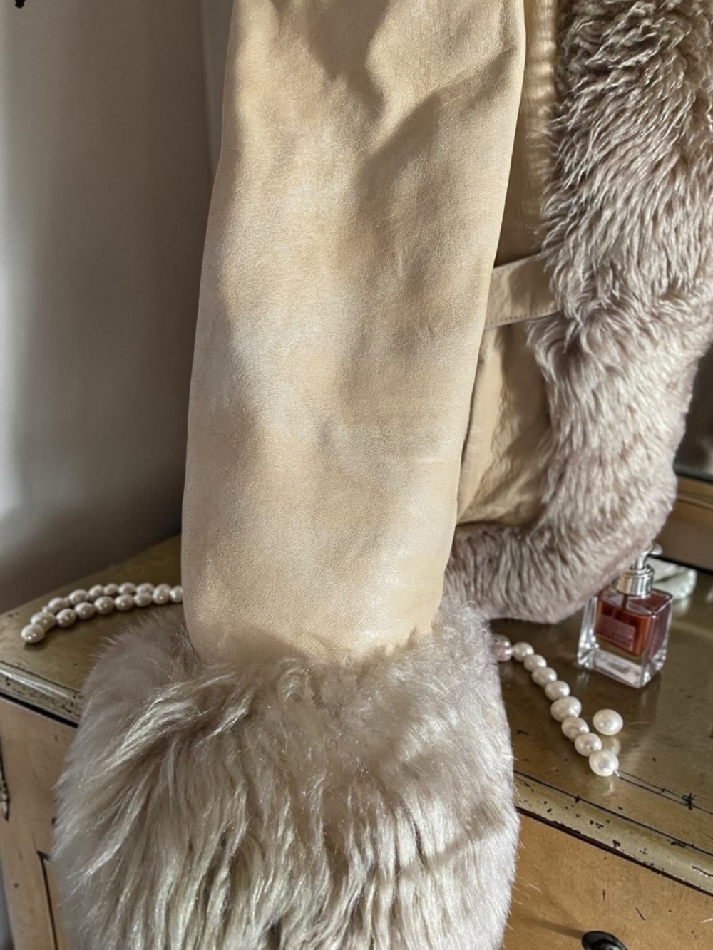 Women's Lilli Ann faux fur Trimmed Coat in Camel XS - Picture 8 of 10